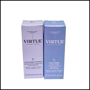 Virtue Labs Scalp Remedy Shampoo Conditioner Duo Alpha Keratin 0.5 Fl Oz Travel